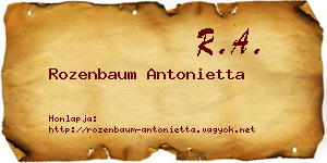 Rozenbaum Antonietta névjegykártya